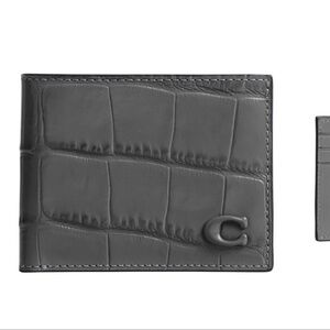 Coach men’s 100% leather slim wallet